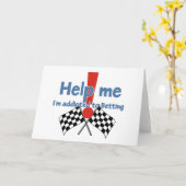 Carte Salutations d'un accro aux paris (Fleur jaune)