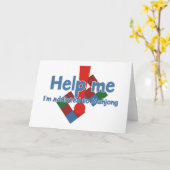 Carte Salutations d'un intoxiqué de Mahjong (Fleur jaune)