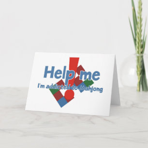 Carte Salutations d'un intoxiqué de Mahjong