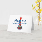 Carte Salutations d'un intoxiqué de roulette (Fleur jaune)