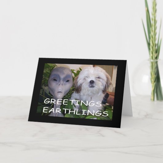Carte Salutations Earthlings (Devant)