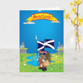 Carte Salutations en Écosse (Fleur jaune)