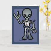 Carte salutations étrangères (Fleur jaune)