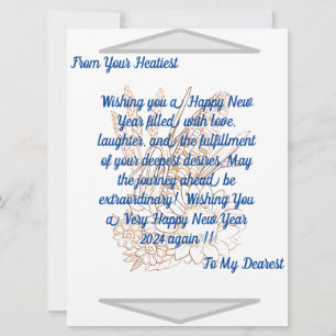 Carte Salutations exclusives du Nouvel An