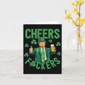 Carte Salutations F.ckers Jour de la Saint Patrick drôle (Fleur jaune)