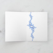 Carte Salutations fractales bleues (Intérieur)