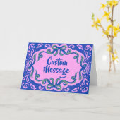 Carte Salutations Glamour (Fleur jaune)