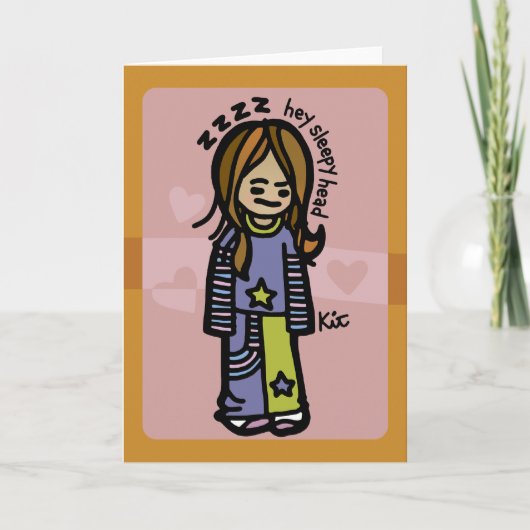 Carte salutations groggy. (Devant)