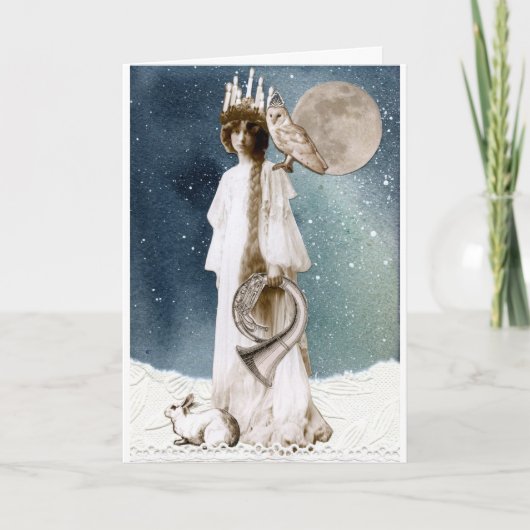 Carte Salutations hivernales à Sainte-Lucie (Devant)