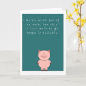 Carte salutations humoristiques de collègue (Fleur jaune)