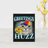 Carte Salutations Huzz Drôle Gen Z Gen Alpha Argot Meme (Fleur jaune)
