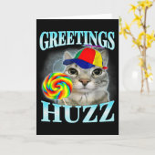 Carte Salutations Huzz Drôle Gen Z Gen Alpha Argot Meme  (Fleur jaune)