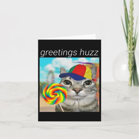 Carte Salutations Huzz Mème drôle de l'argot de la Gen Z (Devant)
