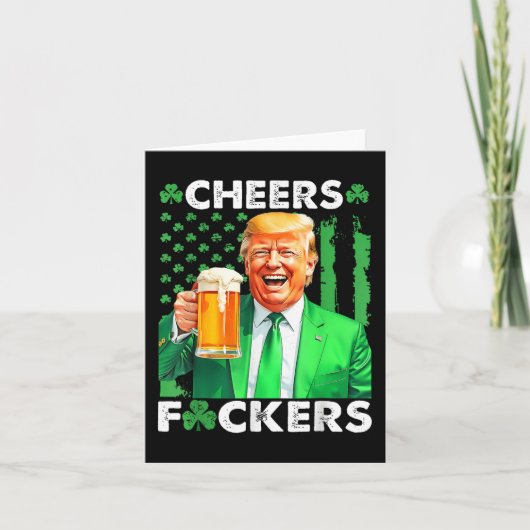 Carte Salutations Pour Le Jour de la Saint Patrick Drôle (Devant)