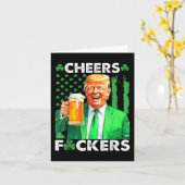 Carte Salutations Pour Le Jour de la Saint Patrick Drôle (Fleur jaune)