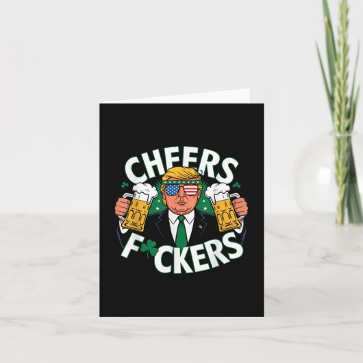 Carte Salutations Pour Le Jour de la Saint Patrick Drôle (Devant)