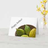 Carte Salutations pour Sukkot (Fleur jaune)