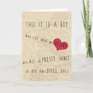 Carte Salutations pour votre petit ami/mari