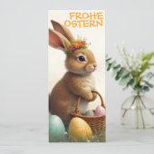 Carte Salutations printanières du lapin de Pâques (Debout devant)