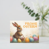 Carte Salutations printanières du lapin de Pâques (Debout devant)