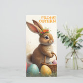 Carte Salutations printanières du lapin de Pâques (Debout devant)
