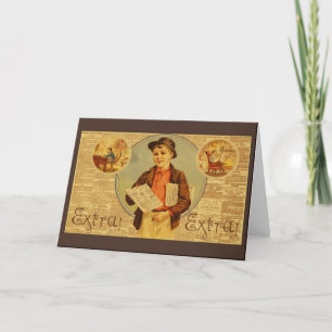 Carte Salutations publicitaires vintages dans les journa