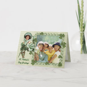Carte Salutations roses de photo d'Irlandais