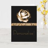 Carte Salutations Roses d'or (Fleur jaune)