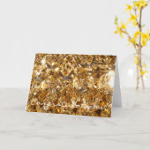 Carte Salutations scintillantes (Fleur jaune)