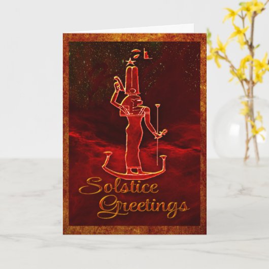 Carte Salutations solstice (Fleur jaune)