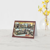 Carte Salutations Vintage voyage du Grand Canyon Arizona (Fleur jaune)