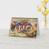 Carte Salutations vintages d'action de grâces (Fleur jaune)