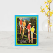 Carte Salutations vintages De Floride (Fleur jaune)