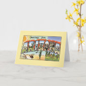 Carte Salutations vintages de l'Arizona (Fleur jaune)
