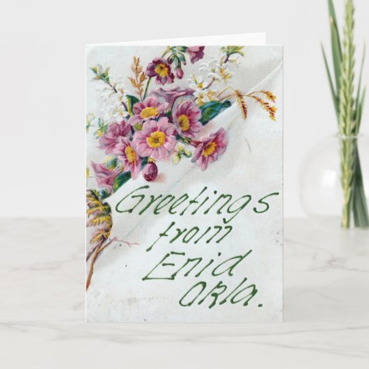 Carte Salutations vintages De L'Oklahoma (Devant)