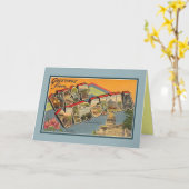 Carte Salutations vintages de Virginie Occidentale (Fleur jaune)