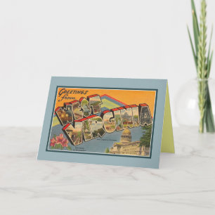 Carte Salutations vintages de Virginie Occidentale