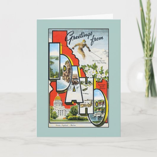 Carte Salutations vintages d'Idaho (Devant)