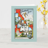 Carte Salutations vintages d'Idaho (Fleur jaune)