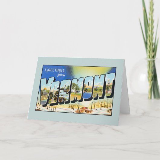 Carte Salutations vintages du Vermont (Devant)