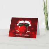Carte Salute de vin Cheers Happest of Holidays Card (Devant)