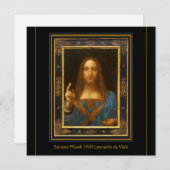 Carte Salvator Mundi 1500 Leonardo da Vinci (Devant / Derrière)