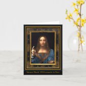 Carte Salvator Mundi 1500 Leonardo da Vinci (Fleur jaune)