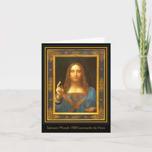 Carte Salvator Mundi by Leonardo da Vinci (Devant)