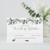 Carte Samantha et Michael RSVP avec options de rep (Debout devant)