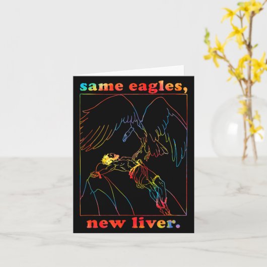 Carte Same Eagles New Liver Funny Apparel  (Fleur jaune)