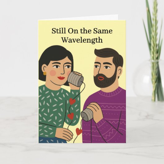 Carte Same Wavelength 10th Wedding Anniversy (Devant)