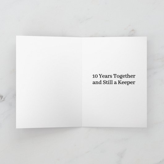 Carte Same Wavelength 10th Wedding Anniversy (Intérieur)