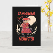 Carte Sameowrai Meowster Chat Samurai (Fleur jaune)
