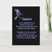 Carte Samhain avec Corbeau ou Corbeau Béni Samhain (Devant)